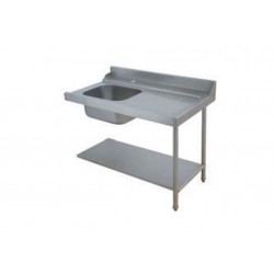 Table avec bac pour machines à capot panier 500 x 500 ou 600 x 500 - PAP712DV